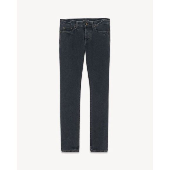 Saint Laurent Men's Black-Wash Slim-Fit Jeans Sz 32 - Picture 1 of 6